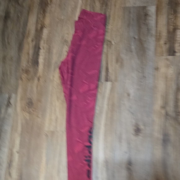 Adidas Kids Patterned Red Leggings - Picture 3 of 4